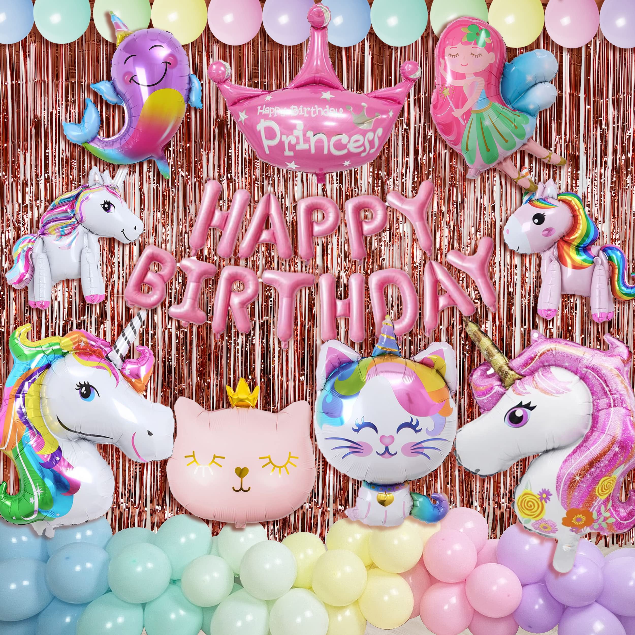 Unicorn Birthday Decorations For Girls, 9 Huge Unicorn Decoration