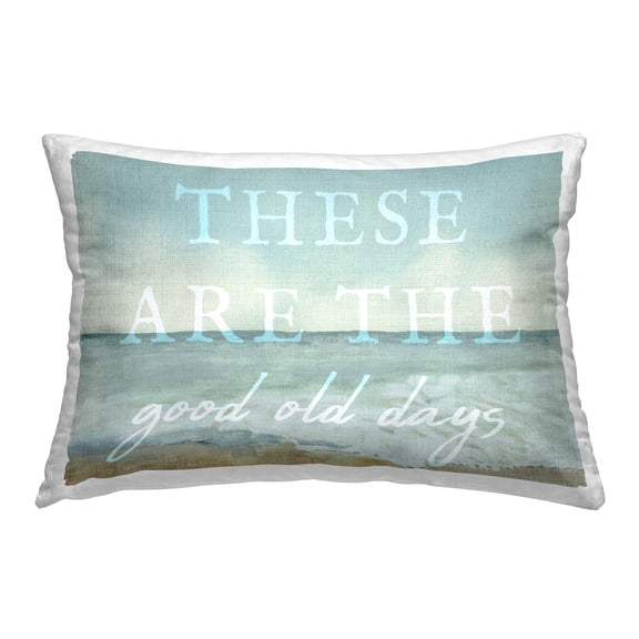 Stupell Industries Good Old Days Beach Decorative Printed Throw Pillow, 14 x 20
