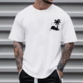 thumbnail image 5 of Yertdoel Mens T-Shirts Fashion Palm Tree Tropical Printed Graphic Beach Tee Tops Solid Color Round Neck Summer Vacation Casual Short Sleeve Shirts, 5 of 5