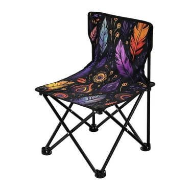 Feathers Bohomia Portable Camping Chair Small for Kids Outdoor Folding Beach Chair Fishing Chair Lawn Chair with Carry Bag