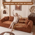 thumbnail image 5 of Leumius 104'' Cloud Sofa Couch with Deep Seat,Boneless Couch with Memory Foam for Living Room,No Assembly Required,Orange, 5 of 15