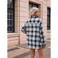 thumbnail image 6 of Women Flannel Shirts Shacket Black and White L, 6 of 8
