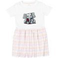 thumbnail image 3 of Inktastic Kiniart Elephant Girls Toddler Dress, 3 of 5