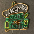 thumbnail image 2 of Handmadetneonsign Margarita Made Me Do It Neon Sign, Cocktail Margarita Wall Art Decor, Bar Club Wall Decor, 2 of 5
