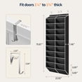 thumbnail image 6 of LazySpin 20-30 Pairs Over the Door Shoe Organizer, Clear Pockets Hanging Shoe Storage for Closet, 10-Tier Door Shoes Rack, Handing Shoes Holder for Sneakers, Boots, Heels, Black, 6 of 8