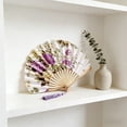 thumbnail image 5 of Classic Silk Folding Fan, Durable Bamboo Rib Hand Fan for Wedding Stage Photography Decor C, 5 of 6