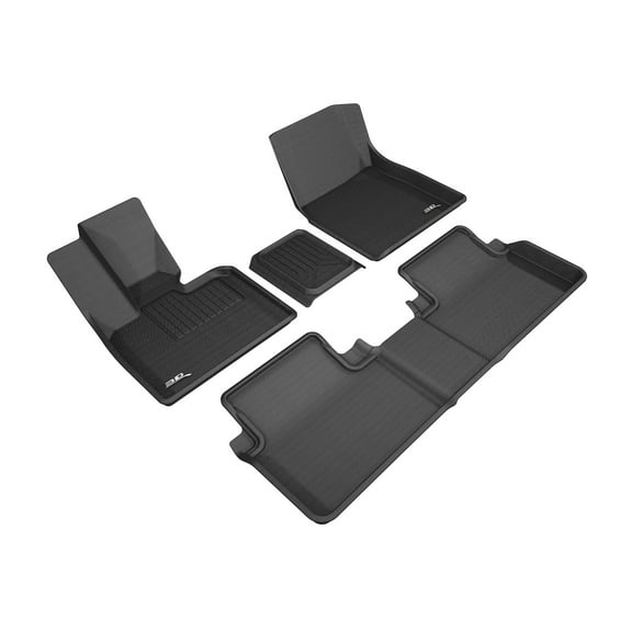 3D MAXpider Custom Fit Kagu Floor Mat (Black) Compatible with BMW i3 2014-2021 - R1 R2 (3Pcs R1)