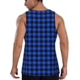 thumbnail image 2 of Sigee Buffalo Plaid Blue Black for Men's Workout Tank Top, Athletic Gym Sleeveless Shirt - Quick Dry, Lightweight, Breathable Small, 2 of 9