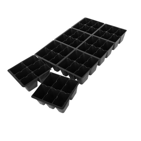 Black Plastic Garden Tray Inserts 10 Sheet Of 48 Planting Pot