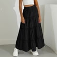 thumbnail image 4 of yillto Cotton Skirts for Girls Elastic Waist Pleated A Line Long Skirt Ribbon Maxi Skirts 3-10 Years, 4 of 7