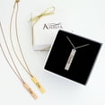 thumbnail image 6 of Personalized Women's Stainless Steel Gold Vertical Bar Name Necklace Custom Made Birthday Gift for Girlfriend Engravable Gift for Mom Free Jewelry Gift Box Ships Next Day, 6 of 13