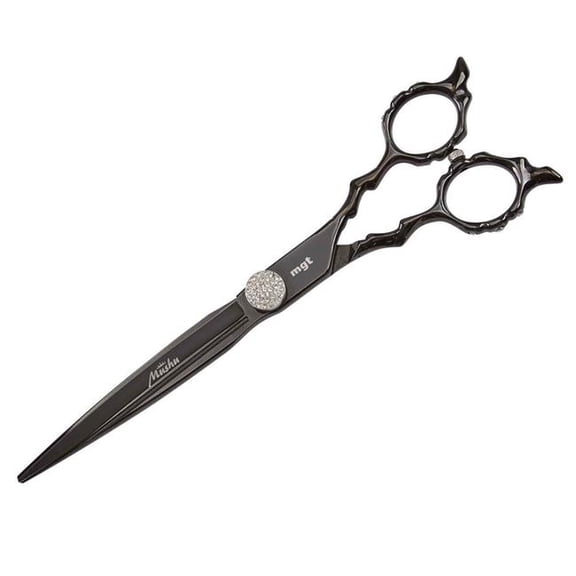 PetEdge TP0113 17 07 7 in. Master Tools Mushu Pet Grooming Shears Straight, Black