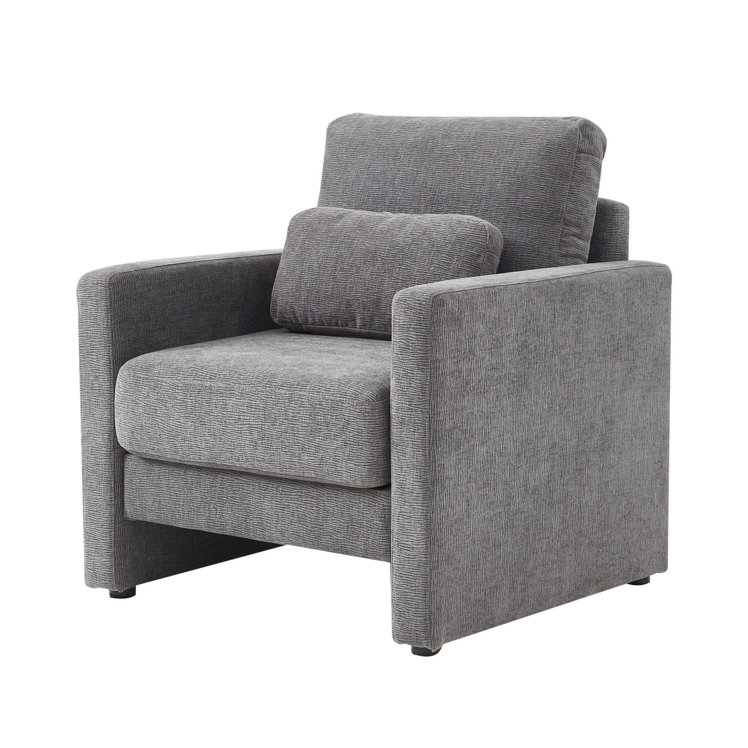 Gewnee Modern Chenille Accent Armchair - Upholstered Reading Chair for Living Room