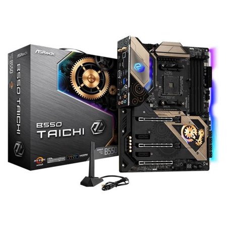 Asrock B550 TAICHI Socket AM4 AMD B550 DDR4 Quad & 3-Way CrossFirex SATA3 & USB3.2 M.2 WiFi & Bluetooth ATX Motherboard