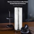thumbnail image 3 of NFTIGB 16 oz / 480 ml Double-Wall Pure Titanium French Press Coffee Maker Portable Camping Tea Pot Insulated Cup with Ice Flower Pattern for Outdoor Travel Backpacking Home Use, 3 of 8