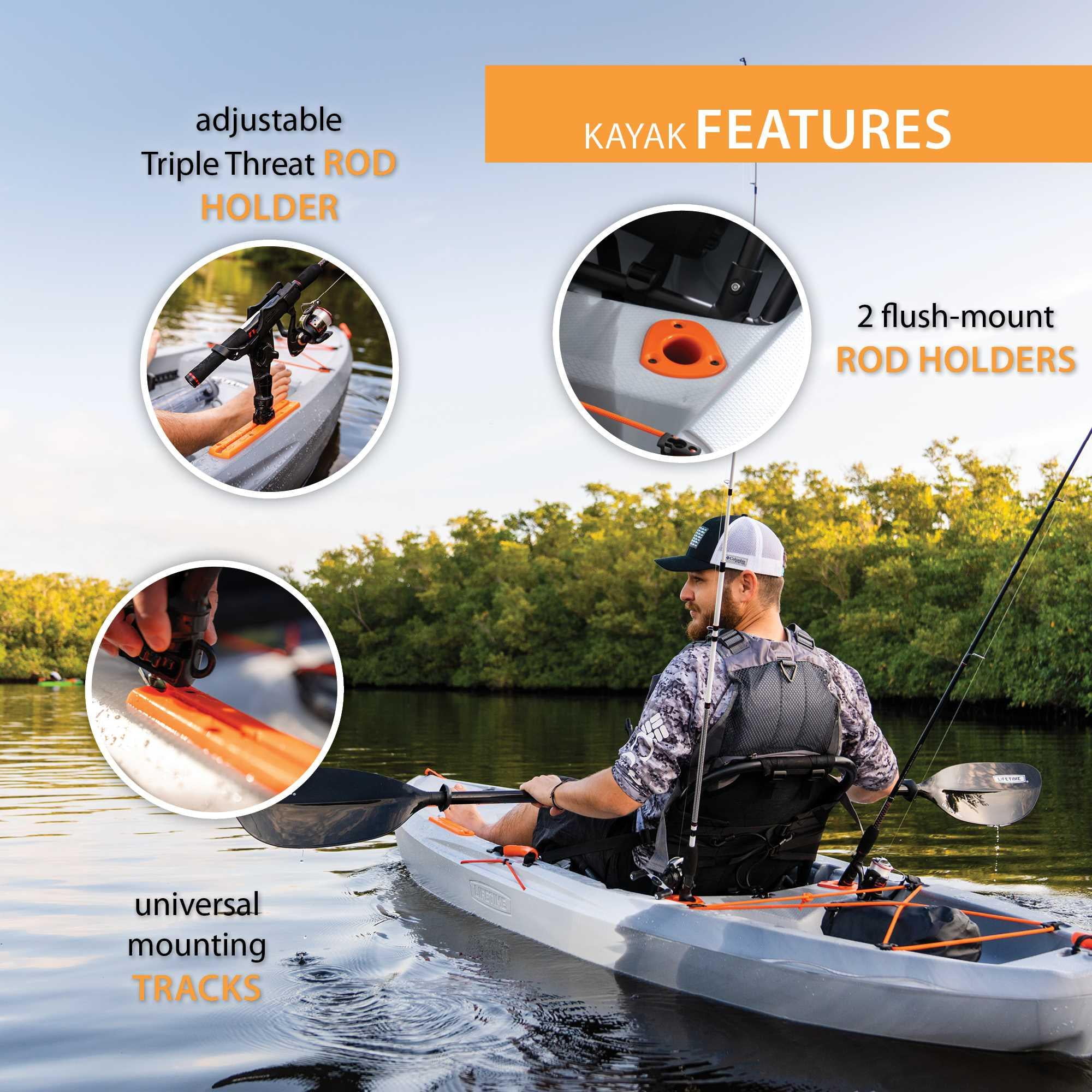 Lifetime Tamarack Pro-Comfort 10 ft 3 in Sit-On-Top Kayak, Moss Fusion (91342)