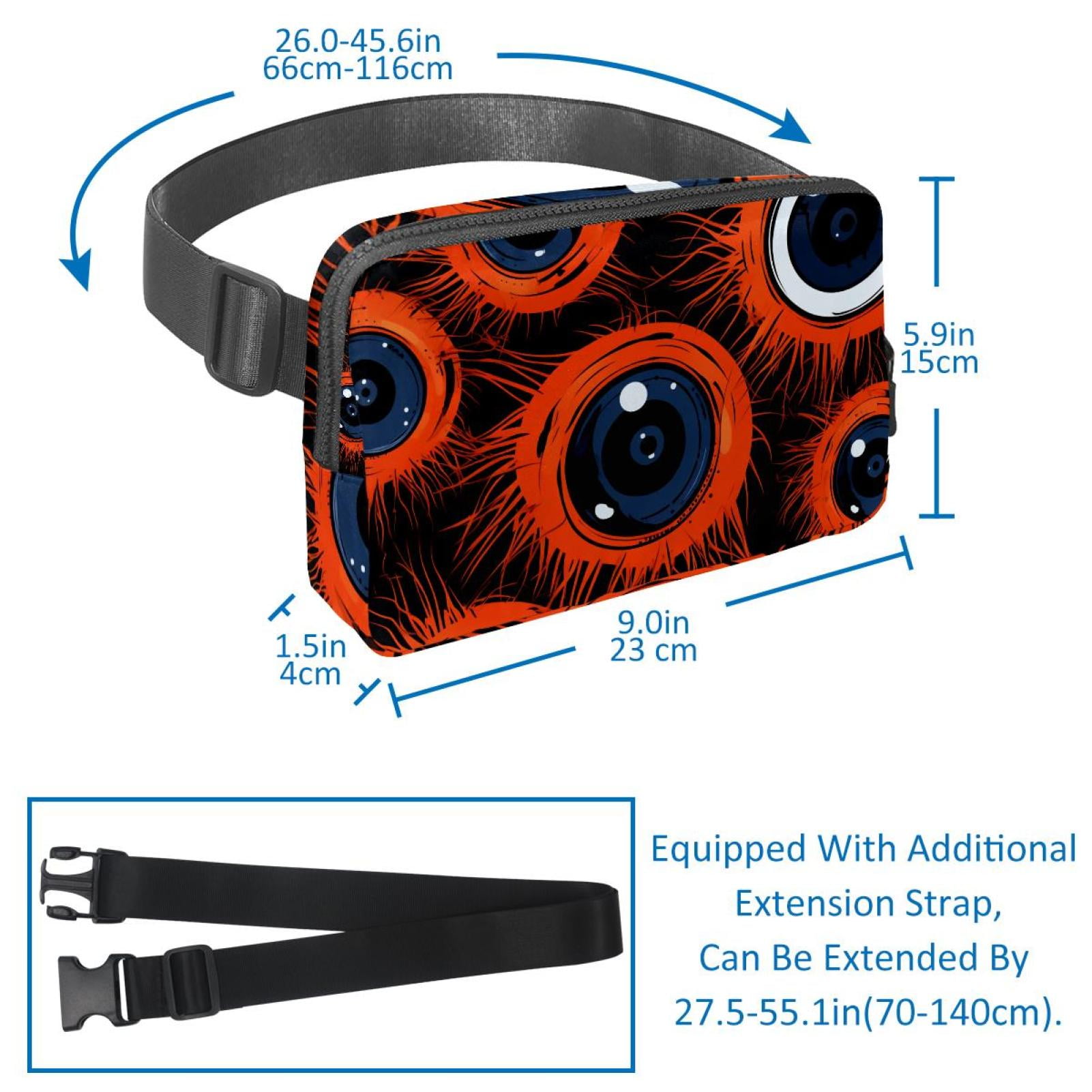 Halloween eyeballs Lightweight Adjustable Belt Bag with Extension Strap - Unisex Running Waist Bag