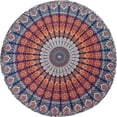 thumbnail image 6 of Round Tapestry with Tassel Wall Hanging Ombre Hippie Mandala Bohemian Hippy Intricate Indian Tapestries Tablecloth 60 Inches, 6 of 8