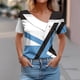 thumbnail image 4 of Tops de Algodón para Mujeres Cuello en V Casual de Manga Corta, Imitación Algodón Primavera Y Blusa de Verano, 4 of 5