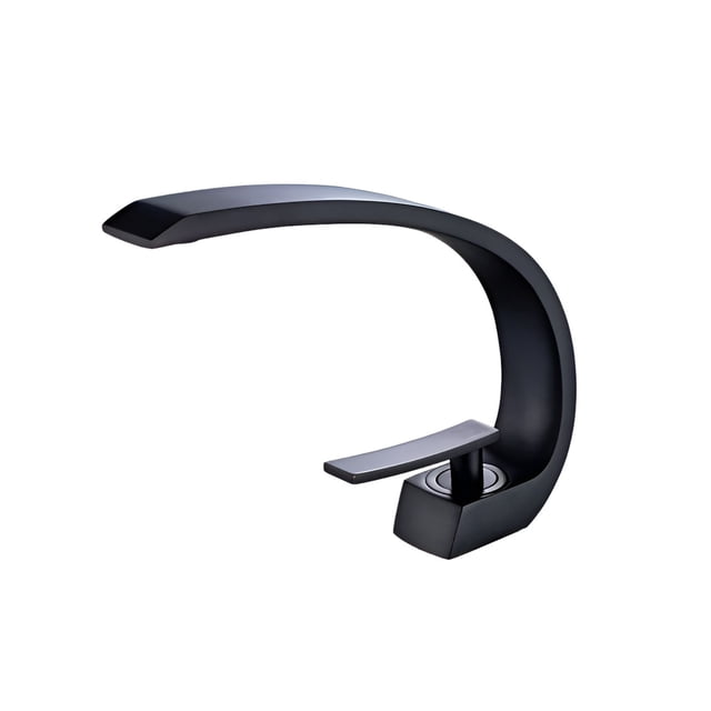 Grifo Monomando Mezclador Llave Fregadero Para Baño Lavabo Acabado Mate Color Negro