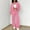 Pink, variant on Women's Fall Casual Outfit Sets Tall Sizes Women Fashionable Solid Color Zippered Cardigan Sweater Casual Straight Leg Pants Set