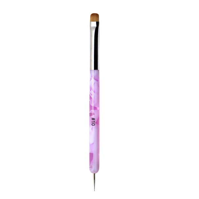 Teissuly French Manicure Brush - Two Way Nail Art Brush with Dotting Manicure Tool for Manicure Cuticle Clean Up Nail Art Design, Nail Dotting Pen Teissuly WER202401274811