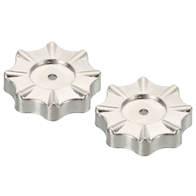 Unique Bargains Robinet de Poignée de Roue Ron Poignées Collecteur Jauges Bouton Carré Broche Roue de Remplacement en Alliage de Zinc 2 Pack