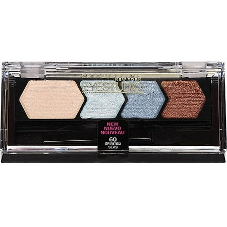 Maybelline EyeStudio Color Plush Silk Eye Shadow Quad Palette, Spirited Seas