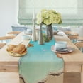 thumbnail image 3 of Summer Table Runners Tropical Ocean Beach Sea Starfish Shell and Seahorse Linen Table Runner for Family Dinner/Wedding/Outdoor Indoor Party Holiday Kitchen Dining Table Decoration 13 x 48 Inches, 3 of 5