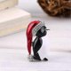 thumbnail image 3 of Broche navideño para mujer, broche navideño con cristales de imitación para hombre, broche navideño con forma de pingüino, 3 of 5