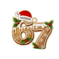 WEGFTDUOP Christmas 67 Acrylic Ornament Six Funny Xmas Holiday Ornament Funny 67 Decorations Meme Grandkid Gift For Christmas Tree Christmas Hanging Decor