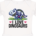 thumbnail image 4 of Inktastic Girl Dinosaur I Love Dinosaurs Girls Long Sleeve Baby Bodysuit, 4 of 5