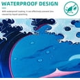 thumbnail image 2 of Japanese Style Waves Large Gaming Mouse Pad - Desk Mat with Seamed Edges, Waterproof, Non-Slip Rubber Base, Ideal for Keyboard, Computer Mat, Big XL Mousepad, 31.5x11.8 Inch, 2 of 6