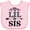 AD-Pink, variant on Inktastic Lil Sis Girls Sister Announcement Girls Baby Bib