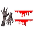 thumbnail image 1 of Etiqueta Engomada Del Coche Del Sangrado De La Sangre De Halloween Pegatinas De Los Brazos Del Fantasma Calcomanías Del Coche De Halloween Pegatina Del Faro Delantero Trasero Decoración De Halloween, 1 of 6