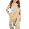 thumbnail image 1 of Odeerbi 5-13 Años Niñas Traje de Verano Lindo Jirafa Impresión Camisola Romper Casual Transpirable Cómodo Colgante Combinados Pantalones Cortos Con Bolsillos, 1 of 5