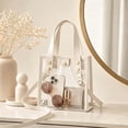 thumbnail image 2 of DIY Clear Tote Bag Kit 20x20x13cm - Adjustable Strap Handbag with Screw Assembly for Party and Travel White, 2 of 5
