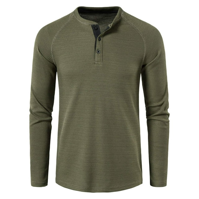 CEHVOM T-shirt Ample à Manches Longues pour Homme, Col Rond, Couleur Unie, Chandail de Base