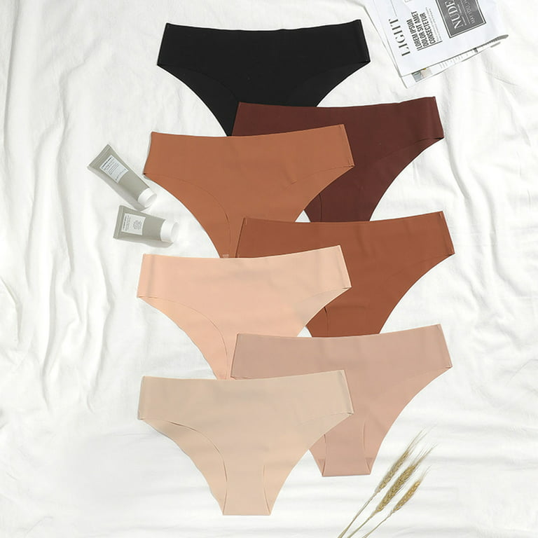 CAICJ98 Women Underwear Women Jacquard Panties Breathable Comfortable  Cotton Bottom Panties Seamless Glare Triangle Panties G,XL