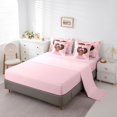 thumbnail image 5 of Castle Fairy Girly Cartoon Black Princess Full Size Bedding Sets 7 Pieces,Sweet Hot Air Balloon Star Full Size Bed in a Bag,Pink Gold,Pink Reversible, 5 of 7