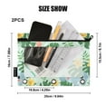 thumbnail image 3 of 2 Pack Pencil Pouch for 3 Ring Binder Smooth Zipper Folders with Pockets Clear Window Pencil Case Cute Elephant Head and Plant, 3 of 6