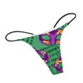 thumbnail image 4 of Women's Panties Women's Casual And Thong Panties Mardi Print Comfortable Low Waist Panties Green XL, 4 of 4