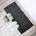 thumbnail image 3 of Semfri Pebble Bath Tub Shower Mat 35 x 16 inch Non Slip Bathtub Mat for Bathroom Showers with Drain Holes and Suction Cups Black, 3 of 6