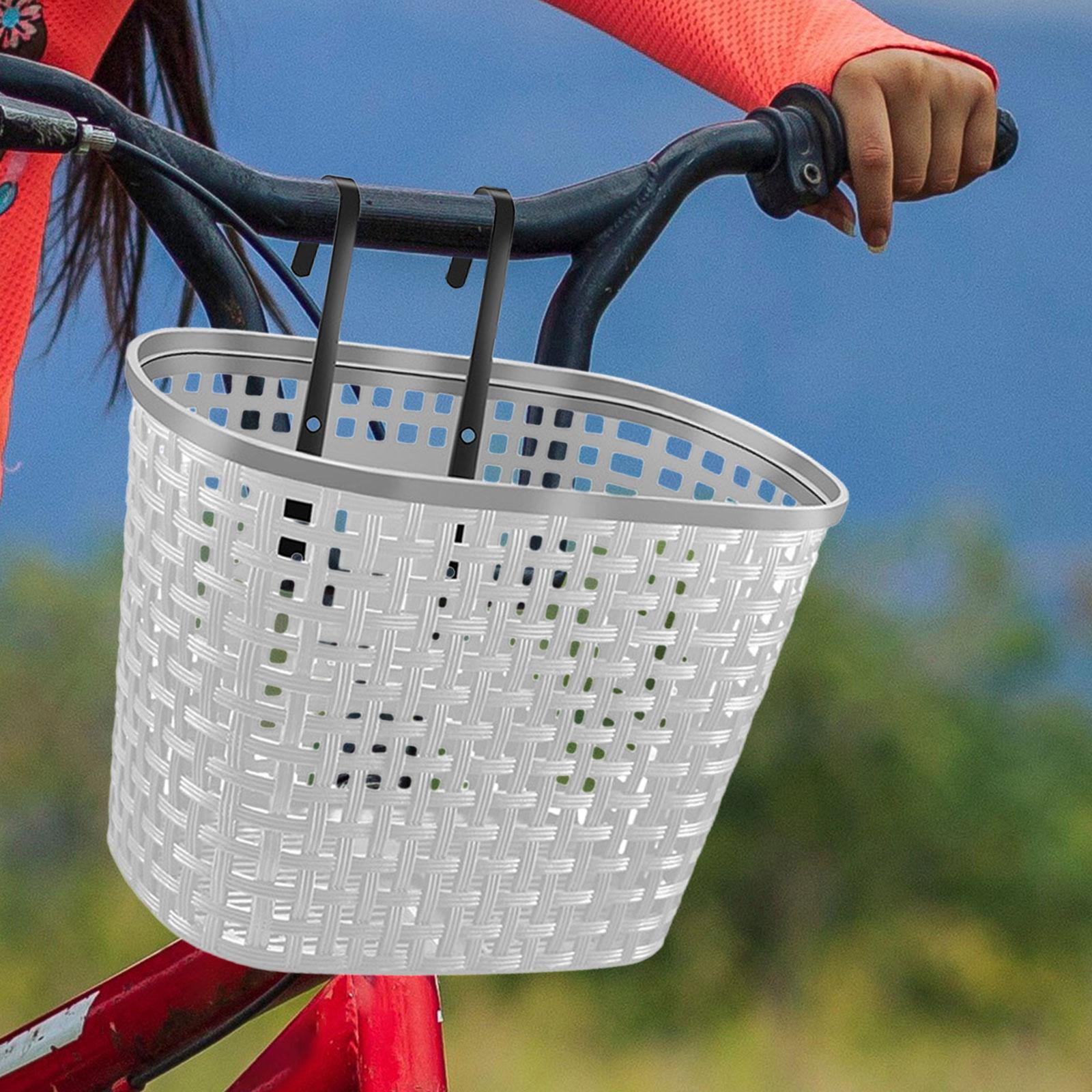 DimyFew Bike Basket Front Decor Hanging Basket Detachable Carrying Trendy Cycling Basket Gray