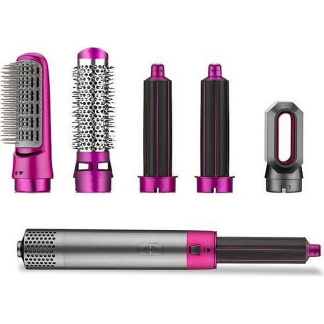 Electric Hair Dryer, Curling Iron, Rotating Brush, Professional 5 in 1 Hot Air Styling Tool