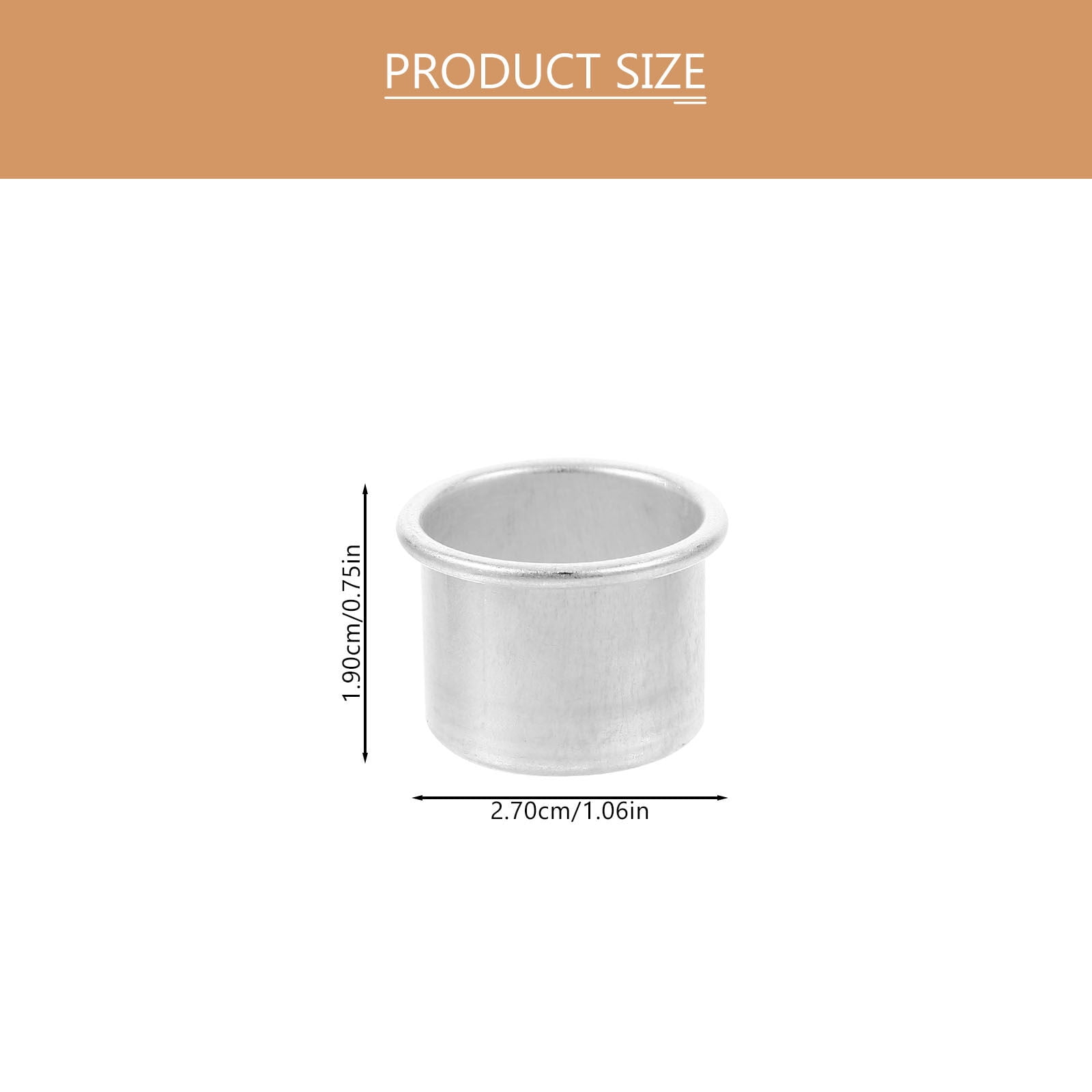 50Pcs Metal Candle Inserts Candlestick Holder Cup Aluminum Metal Candle