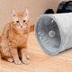 thumbnail image 5 of Túnel plegable para gatos, nido de tela de ante, juguete para gatos, cama para gatitos, cachorros y conejos, talla L, gris., 5 of 6