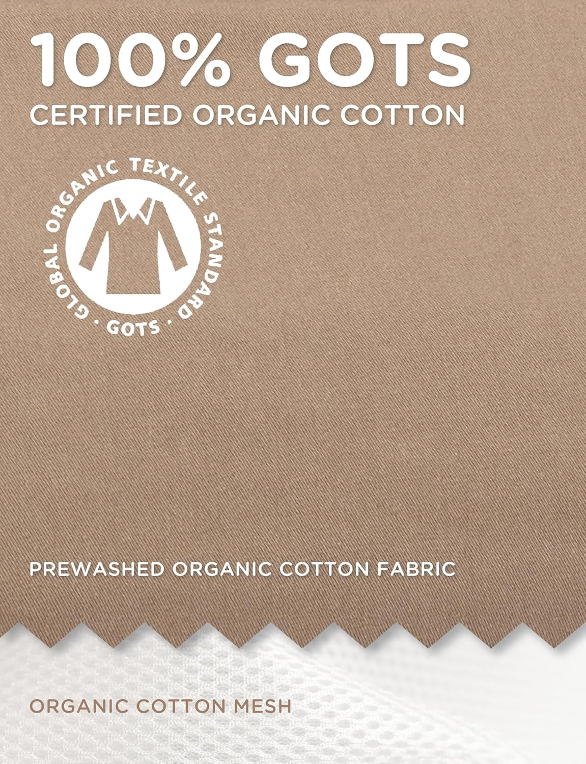Baby Delight Highland Organic Bouncer, 3-Position, Infants 0-6 Months, Organic Mocha