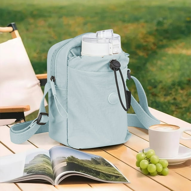 Amzcrzy Nylon Crossbody Bag Organization and Storage Multi Functional Chest Bag Made Of Nylon Material Water Cup Bag Outdoor Cycling Sports Crossbody Bag Versatile Commuting Shoulder Bag