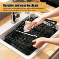 thumbnail image 4 of Dish Drying Rack for Kitchen Counter with Drainboard, Detachable Stainless Steel 2 Tier Large Dish Racks Drainer Sink Organizer with Utensils Holder and Cup Holder, Black, 4 of 11